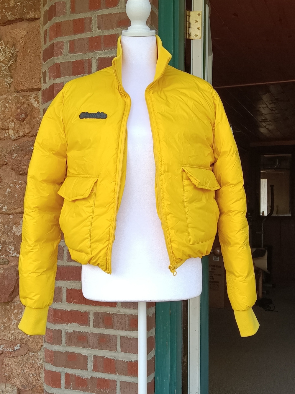 Bumble Yellow Puffer Jacket - Unbranded Men’s Lightweight Coat
